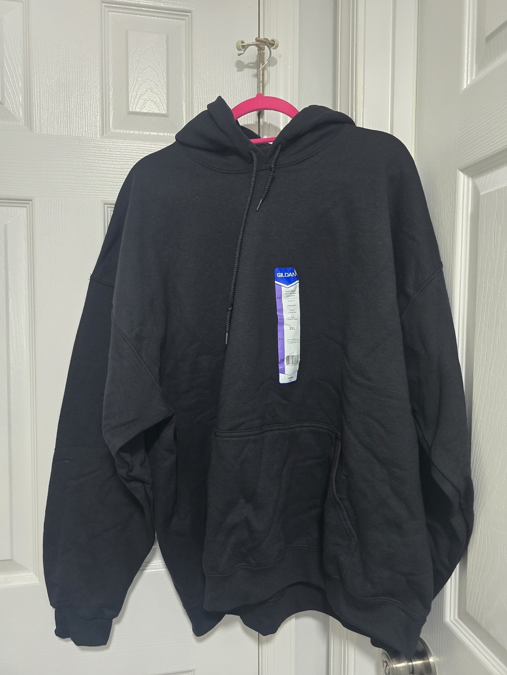 Gildan Men's Black Crewneck Hoodie Pullover